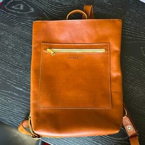 Portland Leather Laptop Backpack, 15.5” x 12.5” x 3”